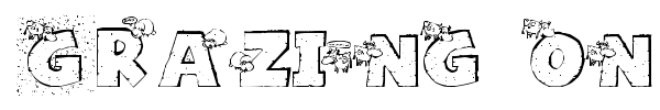 Grazing on grass font preview